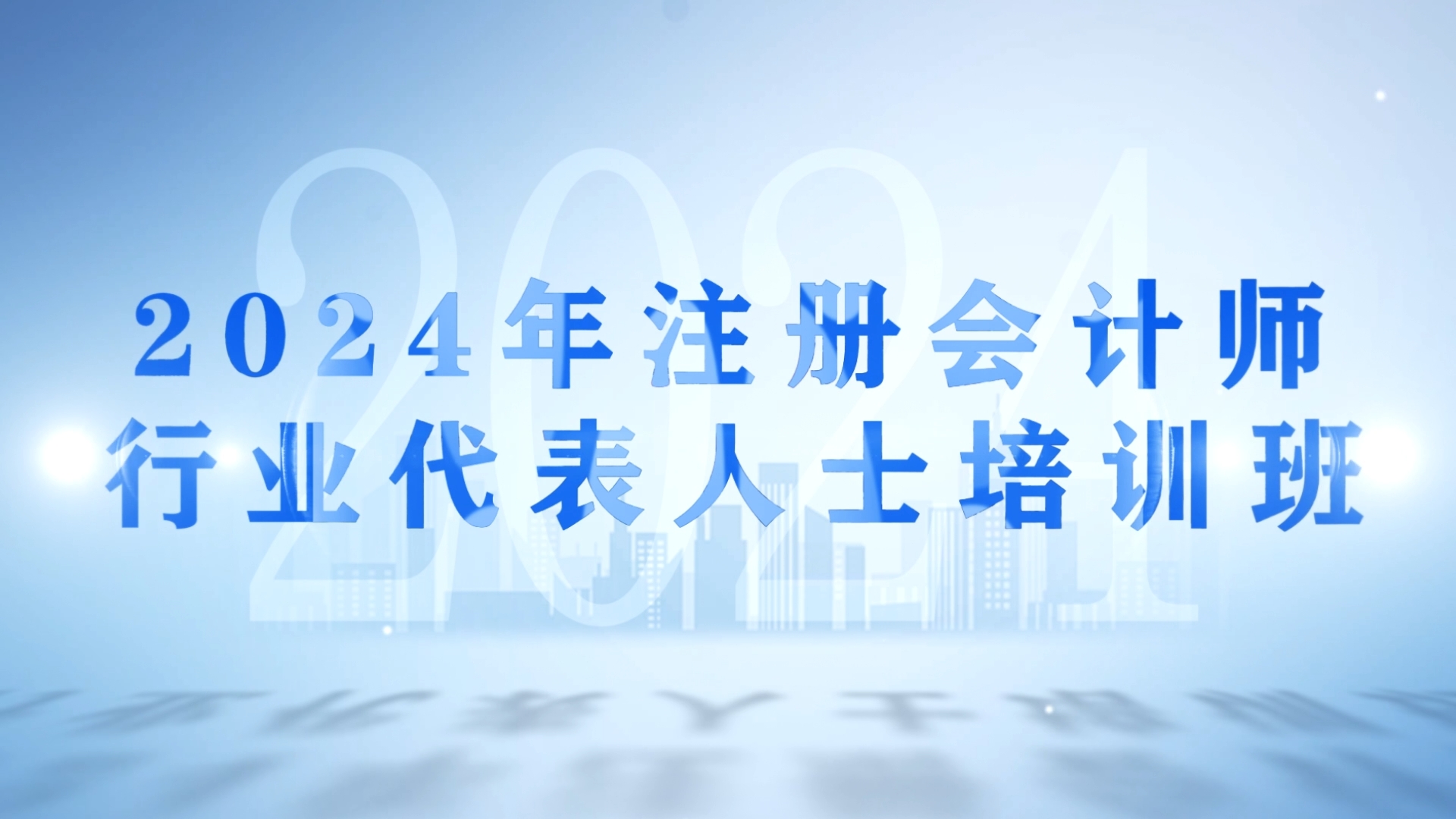>2024年注册会计师行业代表人士培训班